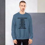 "Days of the week" Unisex Sweatshirt