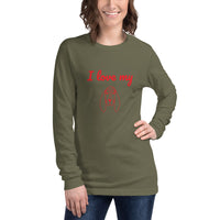 "I love my dog" Unisex Long Sleeve Tee